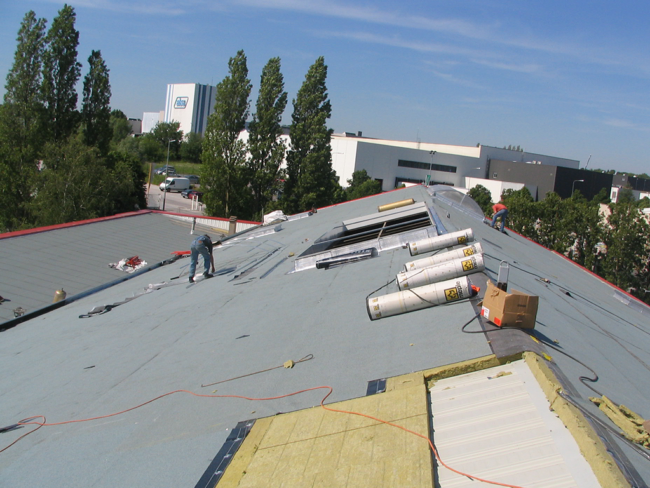 Isolation du toit par laine de roche