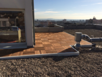 Terrasse bois et gravillons